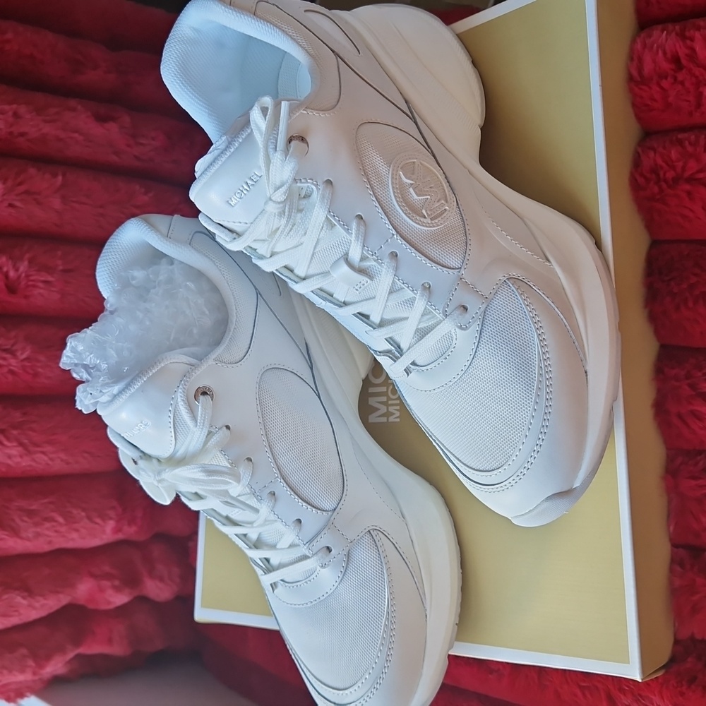 Michael Kors Zuma Trainer Leather - Optic White - Picture 11 of 12